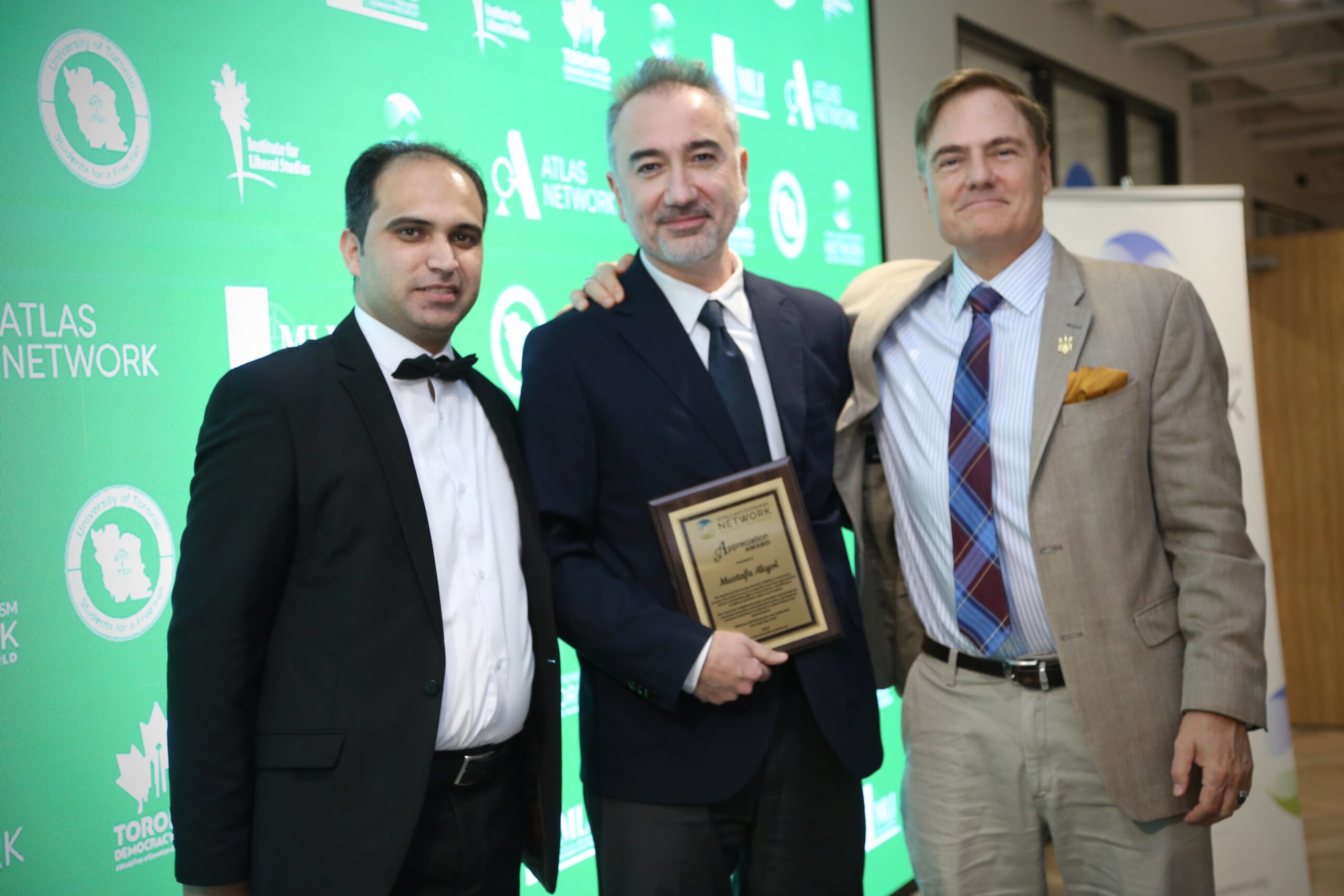Left to right: Khalid Ramizy, Mustafa Akyol, Tom Palmer